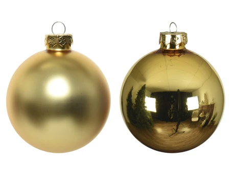 Kerstballen Glas Shiny/Matt - D6cm - afbeelding 2