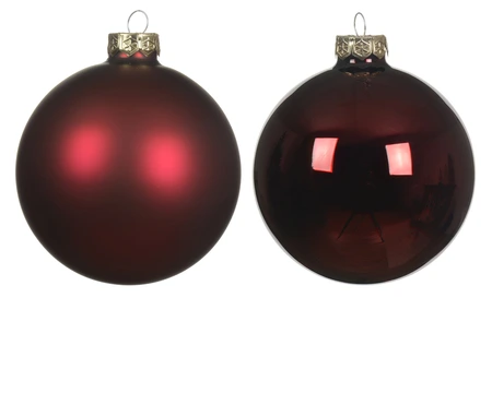 Kerstballen Glas Shiny/Matt - D7cm - afbeelding 2