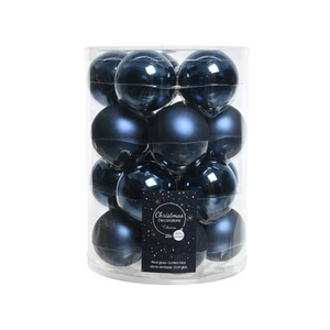KERSTBALLEN GLAS SHINY MATT MIX D6CM NACHTBLAUW - afbeelding 2