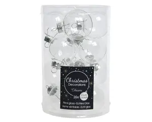 KERSTBALLEN TRANSPARENT TRANSPARANT/HELDER D.3.5CM