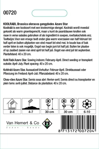 Koolrabi 'Azure Star' - afbeelding 2
