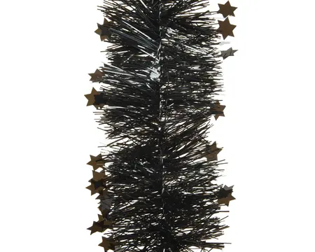 LAMETTA GUIRLANDE PET SHINY STARS ZWART D9CMH.270CM - afbeelding 1