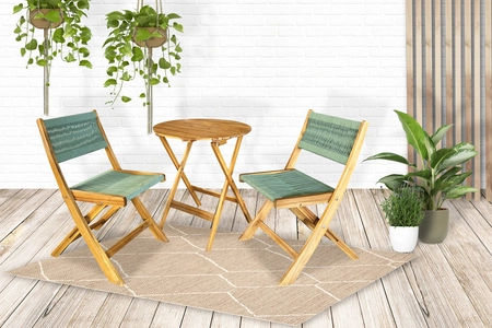 LANZAROTE BISTRO SET GREEN FSC 100% - afbeelding 5