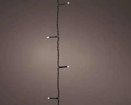 LED BASIC LIGHTS TWINKEL EFFECT L.1350CM ZWART/SOFT MULTI - afbeelding 3