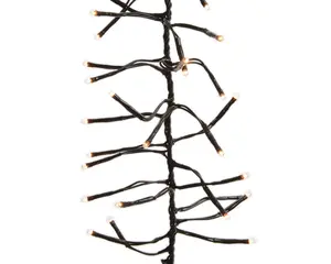 LED CLUSTER LIGHTS STEADY L.1050CM ZWART/KLASSIEK WARM - afbeelding 2