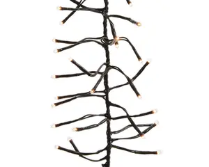 LED CLUSTER LIGHTS STEADY L.1900CM ZWART/WARM WIT