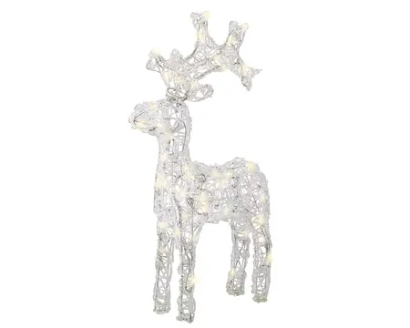 LED RENDIER ZACHT ACRYL STEADY L.36.5W.12H.61CM TRANSP./WARM WIT - afbeelding 2