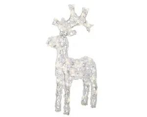 LED RENDIER ZACHT ACRYL STEADY L.36.5W.12H.61CM TRANSP./WARM WIT - afbeelding 2