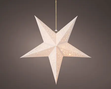LED STER PAPIER  L.12CM X W.40CM X H.40CM WIT/WARM WIT - afbeelding 3