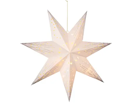 LED STER PAPIER STEADY L.11W.40H.40CM WIT/WARM WIT - afbeelding 2