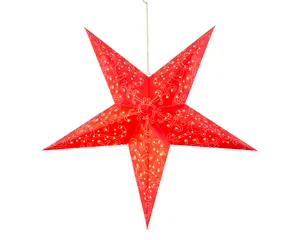 LED STER PAPIER STEADY L.18W.60H.60CM ROOD/WARM WIT - afbeelding 2