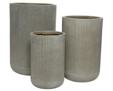LOGAN PLANTER L37B37H55CM TAUPE - afbeelding 1