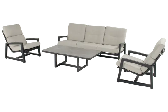 Luto Salontafel 140x75x45 cm - Donker antraciet keramisch blad - afbeelding 2