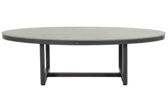 Luto Ovale Salontafel 160x90x45 cm - Donker antraciet keramisch blad - afbeelding 2