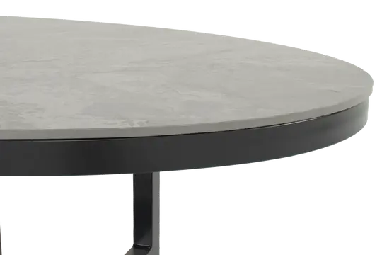 Luto Ovale Salontafel 160x90x45 cm - Donker antraciet keramisch blad - afbeelding 3
