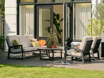 Luto Ovale Salontafel 160x90x45 cm - Donker antraciet keramisch blad - afbeelding 4