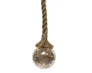 MICRO LED BAL D.10CM ROOKGRIJS/KLASSIEK WARM