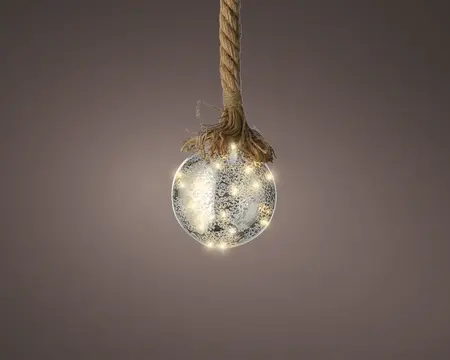 MICRO LED BALL  D10CM-15L SILVER/CLASSIC WARM