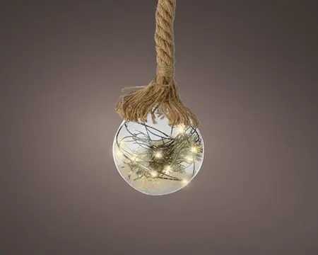 MICRO LED BALL  D10CM-15L TRANSP./CLASSIC WARM