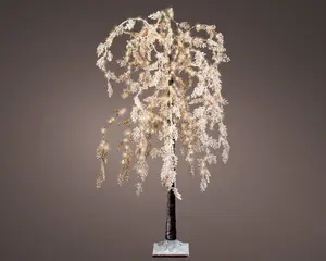 MICRO LED BOOM PVC WHITE FLOWER STEADY D70H.180CM WIT/WARM WIT - afbeelding 3