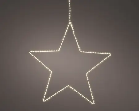 MICRO LED FRAME METAAL STAR STEADY D38CM WIT/WARM WIT - afbeelding 1