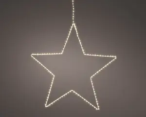 MICRO LED FRAME METAAL STAR STEADY D38CM WIT/WARM WIT - afbeelding 2