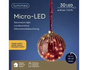 MICROLED BAL BO D14H14CM RD/K.WARM - afbeelding 3