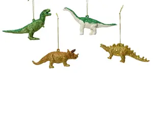 Ornament Dino - H10cm - 4 assorti - afbeelding 1