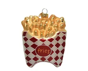 ORNAMENT GLAS L.5.4W.8.5H.11CM KERSTROOD