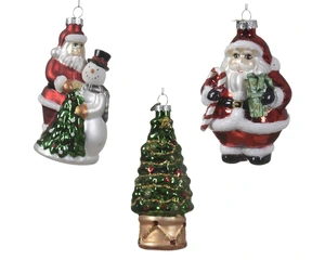 Ornament Kerstman/Kerstboom - H12cm - 3 assorti