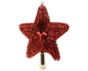 PIEK PVC SHINY TINSEL KERSTROOD L.2CM X W.21CM X H.23CM - afbeelding 2