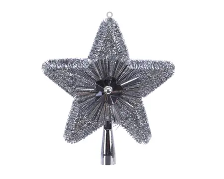 PIEK PVC SHINY TINSEL ZILVER L.2CM X W.21CM X H.23CM - afbeelding 1