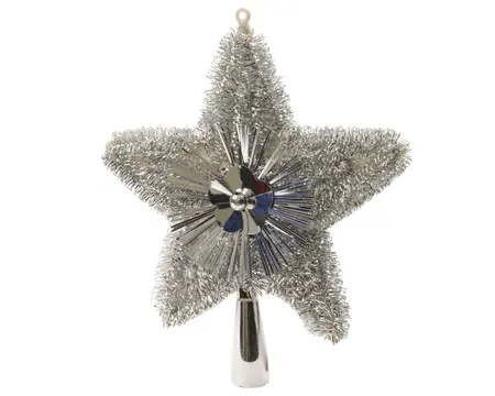 PIEK PVC SHINY TINSEL ZILVER L.2CM X W.21CM X H.23CM - afbeelding 2