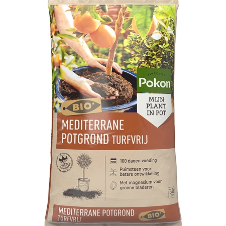 Pokon Bio Mediterrane Potgrond RHP Turfvrij  – 30 L - afbeelding 1