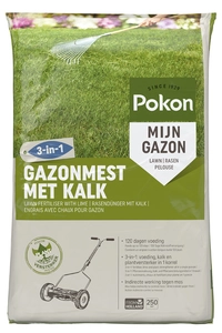 Pokon Gazonmest met Kalk 3-in-1 - 16,8kg