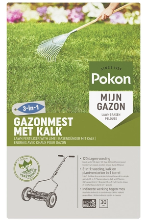 Pokon Gazonmest met Kalk 3-in-1 - 2kg - afbeelding 1
