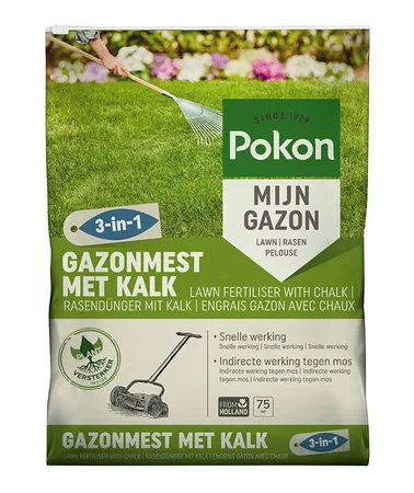 Pokon Gazonmest met Kalk 3-in-1 - 5kg