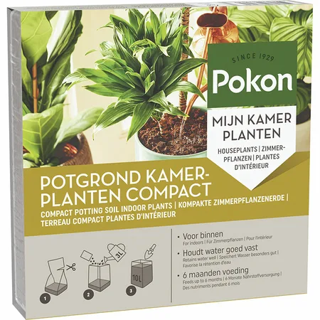 Pokon Kokos Potgrond Kamerplanten Compact - 10 L - afbeelding 2