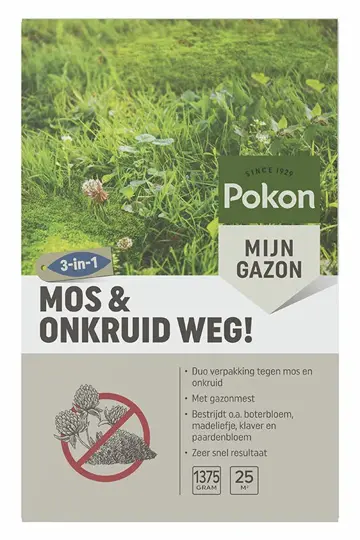 Pokon Mos en Onkruid Weg! 3-in-1 - 1375gr - afbeelding 1