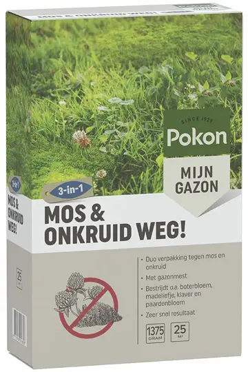 Pokon Mos en Onkruid Weg! 3-in-1 - 1375gr - afbeelding 2