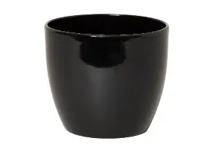 Pot Boule Zwart - H 17 x D 19 cm
