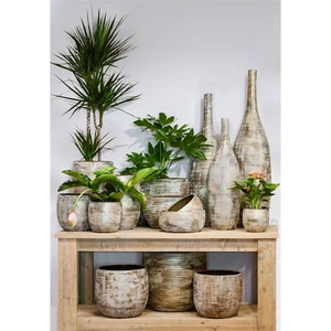 Pot Funchal - D24/H22cm Bruin - afbeelding 2