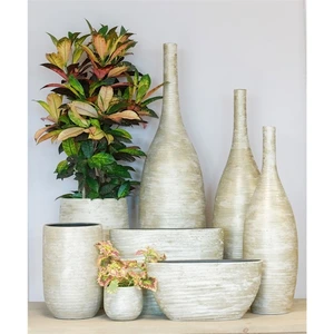 Pot Funchal - D24/H22cm Wit - afbeelding 2