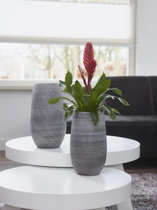 Pot Hoog Esra Grijs - H 30 x D 18 cm - afbeelding 2