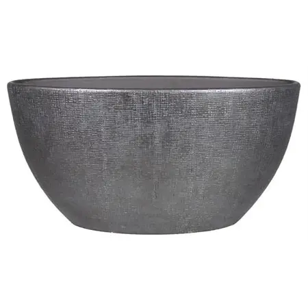 Pot Mira Industrieel Ovaal Zwart - H 20 x D  cm