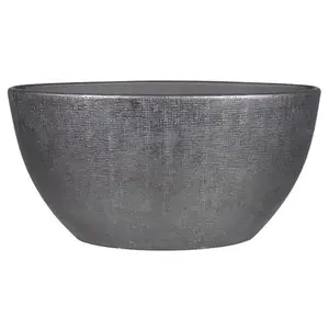 Pot Mira Industrieel Ovaal Zwart - H 20 x D cm