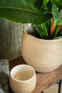 Pot Ryan - D15/H13cm Shiny Sand - afbeelding 3