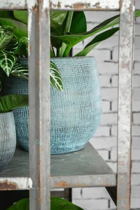 Pot Ryan - D22/H20cm Shiny Blue - afbeelding 4