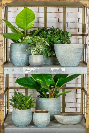 Pot Ryan - D26/H26cm Shiny Blue - afbeelding 2