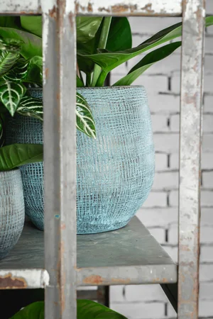 Pot Ryan - D26/H26cm Shiny Blue - afbeelding 4